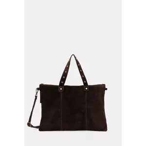 Answear.LAB geanta de mana din piele intoarsa culoarea maro imagine