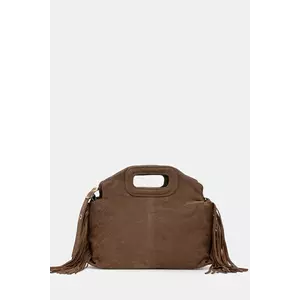 Answear.LAB geanta de mana din piele intoarsa culoarea maro imagine