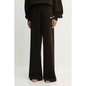 Rotate pantaloni de trening din bumbac culoarea maro, uni, 1153131667 imagine