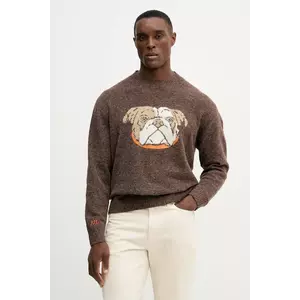 Pepe Jeans pulover din amestec de lână culoarea maro, PM7000023 imagine