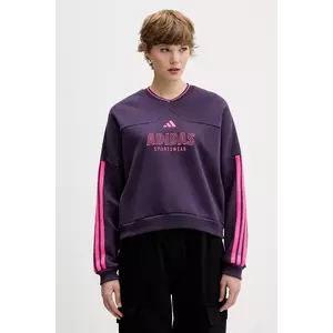 adidas bluză Tiro culoarea violet, cu imprimeu, JX5119 imagine