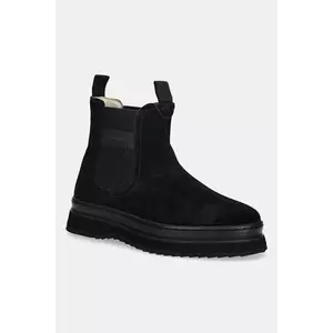 Gant botine din piele întoarsă Sistown culoarea negru, cu platformă, 31553102 imagine