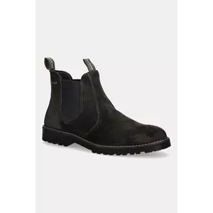 Barbour botine din piele întoarsă Patton culoarea maro, MFO0771BR98 imagine