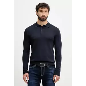 Hackett London pulover de bumbac culoarea bleumarin, light, HM7000095 imagine