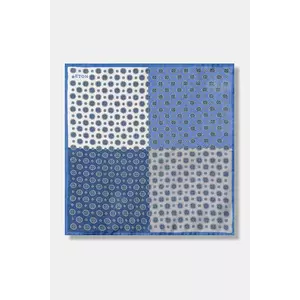 Eton batistă de buzunar de mătase culoarea bleumarin, A00030526 imagine