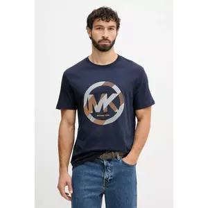 Michael Kors tricou din bumbac culoarea bleumarin, cu imprimeu, CF552TWFV4 imagine