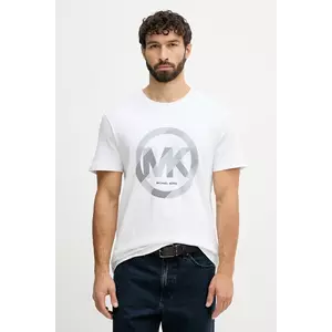 Michael Kors tricou din bumbac culoarea alb, cu imprimeu, CF552TWFV4 imagine