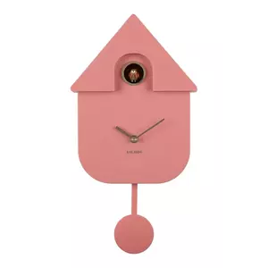 Karlsson ceas cu cuc Modern Cuckoo 21, 5 x 41 x 8, 5 cm culoarea roz imagine