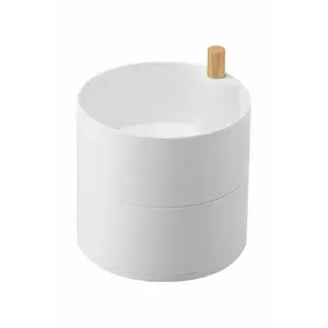 Yamazaki organizator de bijuterii Tosca 14, 5 x 15, 5 cm culoarea alb imagine