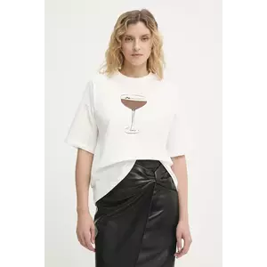 Never Fully Dressed tricou din bumbac culoarea alb, NFDTO1928 imagine