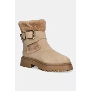 Steve Madden botine Lodge culoarea bej, cu toc plat, 11004980 imagine
