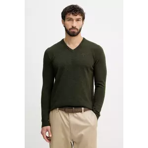 Barbour pulover de lână culoarea verde, light, MKN0341 imagine