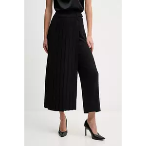 Sandro Ferrone fustă pantaloni culoarea negru, drept, medium waist, S32YBFMOLTO imagine