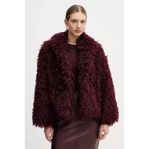 Sandro Ferrone palton culoarea bordo, S31YBFPONGO imagine