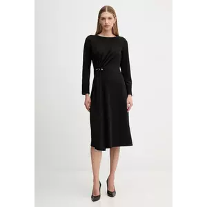 Sandro Ferrone rochie culoarea negru, midi, evazați, S31YBFPONY imagine
