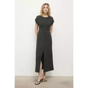 Answear.LAB rochie culoarea gri, maxi, drept imagine