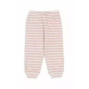 Konges Sløjd pantaloni de trening din bumbac pentru copii ITTY SWEAT PANTS GOTS culoarea roz, cu model KS103830 imagine
