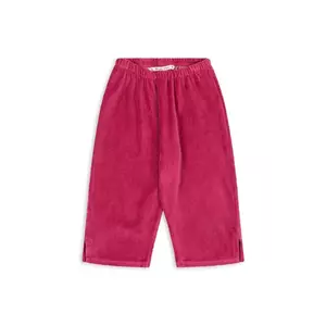 Konges Sløjd pantaloni de bumbac pentru copii VELOU PANTS GOTS culoarea bordo, uni KS104030 imagine
