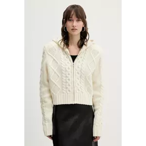 Rotate pulover din amestec de lână culoarea bej, 114302857 imagine