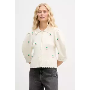 Stine Goya cardigan din amestec de lână culoarea bej, SG-AW25-K044-2359 imagine