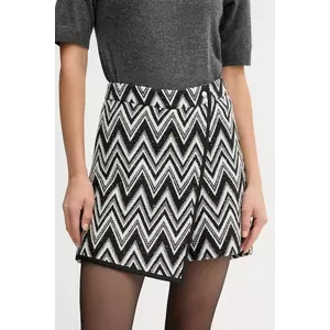 BOSS Orange fustă pantaloni culoarea negru, cu imprimeu, high waist, 50547703 imagine