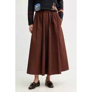 Weekend Max Mara fustă BRUNO culoarea maro, midi, evazați, 2525106023600 imagine