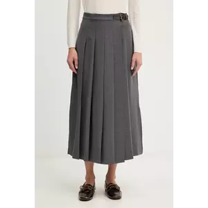 Weekend Max Mara fustă cu lână FASTOSO culoarea gri, midi, evazați, 2525106062600 imagine