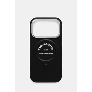 Karl Lagerfeld husă pentru telefon iPhone 17 Pro culoarea negru, KLHMP17LPSKRSGEK imagine