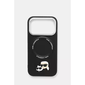 Karl Lagerfeld husă pentru telefon iPhone 17 Pro culoarea negru, KLHMP17LPSMLRKCK imagine