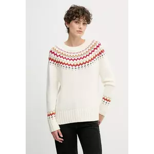 Barbour pulover din amestec de lână culoarea bej, LKN1437 imagine