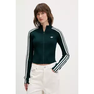 adidas Originals cardigan Slim Knit Tt culoarea verde, JY2599 imagine