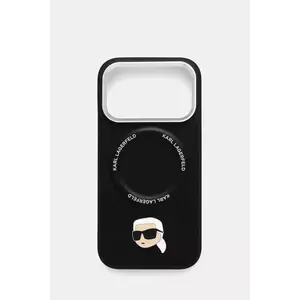 Karl Lagerfeld husă pentru telefon iPhone 17 Pro culoarea negru, KLHMP17LPSMLRKLK imagine