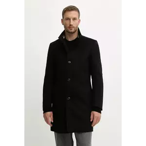 BOSS palton de lână culoarea negru, 50551078 imagine