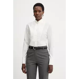 Weekend Max Mara cămașă din bumbac BUTTERFLY culoarea bej, cu guler stand-up, regular, 2525116023600 imagine