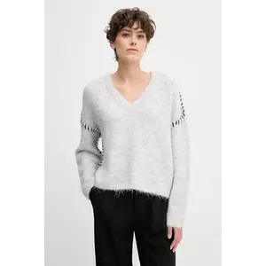 Sandro Ferrone pulover din amestec de lână culoarea gri, S87YBFGAL imagine