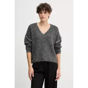 Sandro Ferrone pulover din amestec de lână culoarea gri, S87YBFGAL imagine