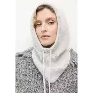 Answear.LAB glugă cu lână culoare gri imagine