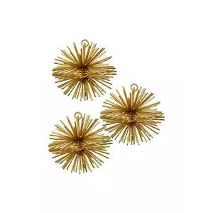 Pols Potten ornament pentru pomul de crăciun 3-pack culoarea galben imagine