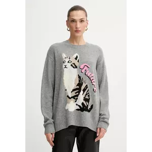 FROM FUTURE pulover de cașmir culoarea gri, WPR03293 imagine