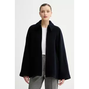 Samsoe Samsoe geacă de lână ALMA culoarea bleumarin, F23300184 imagine