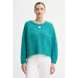 American Vintage pulover din amestec de lână culoarea turcoaz, călduros, EAST18VM imagine