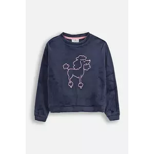 Coccodrillo bluză culoarea bleumarin, uni, FROSTING PUDDLE GIRL KIDS imagine