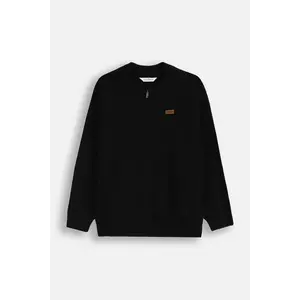 Coccodrillo hanorac de bumbac pentru copii culoarea negru, uni, CITY RACING BOY JUNIOR imagine