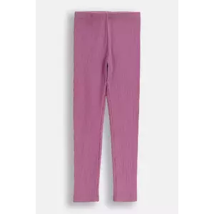 Coccodrillo leggins copii culoarea violet, uni, WINTER COSY GRIL KIDS imagine