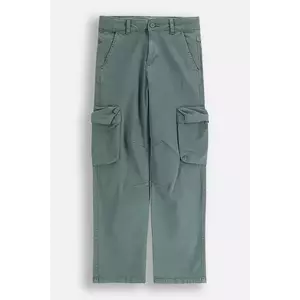 Coccodrillo pantaloni copii culoarea verde, uni, YETI BOY JUNIOR imagine