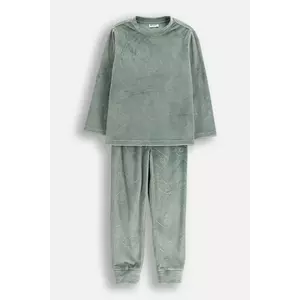 Coccodrillo pijama copii culoarea verde, cu model, PYJAMAS imagine