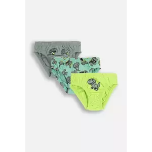 Coccodrillo slip din bumbac pentru copii 3-pack culoarea verde, PANTS imagine
