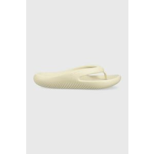 Crocs șlapi Mellow Flip femei, culoarea bej, cu toc plat 11033 imagine