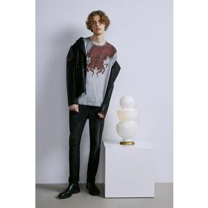 Medicine tricou din bumbac barbati, culoarea gri, cu imprimeu imagine