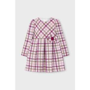 Mayoral rochie din amestec de lână pentru copii culoarea roz, mini, evazată, 4914 imagine